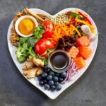 Healthy,Diet,For,The,Cardiovascular,System,With,A,Heart-shaped,Plate